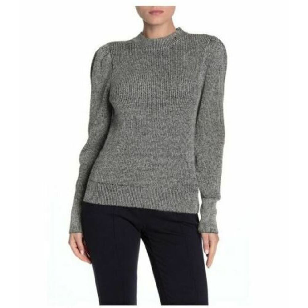 Free Press Pullover Sweater Plaited Long Sleeve Sweater Mock Neck Black Size XL